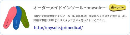 オーダーメイドインソール～mysole～